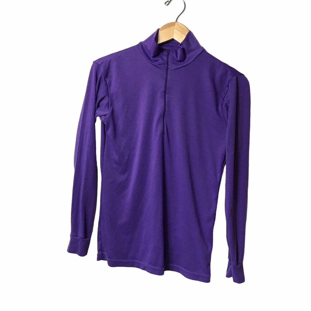 Patagonia Small vintage 80s USA‎ Womens 1/4 zip capilene pullover shirt base Top